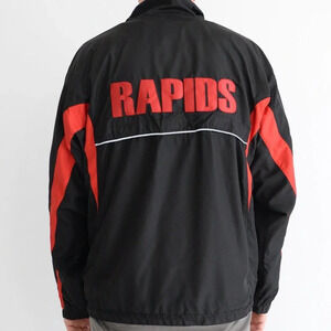 Vintage Kobe Sportswear Black &  Red Sarnia Rapids Zip Up Windbreaker Jacket S